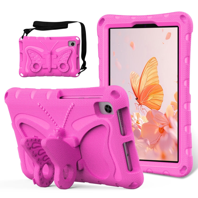 For TCL Tab 8 LE / WiFi 2023 Butterfly Bracket EVA Shockproof Tablet Case(Rose Red) - Others by PMC TechLife | Online Shopping South Africa | PMC TechLife | Buy Now Pay Later Mobicred