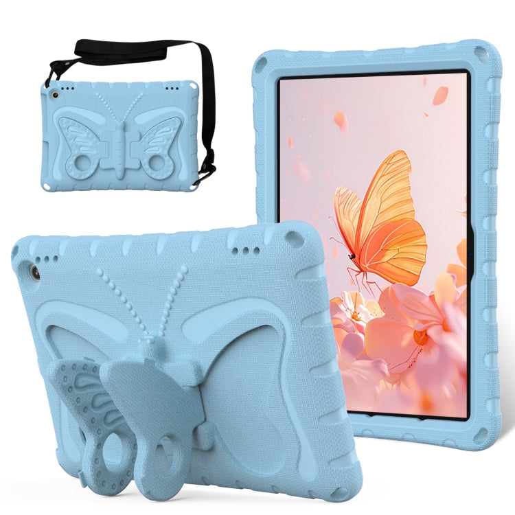 For Amazon Kindle Fire Max 11 2023 Butterfly Bracket EVA Shockproof Tablet Case(Light Blue) - Amazon by PMC TechLife | Online Shopping South Africa | PMC TechLife | Buy Now Pay Later Mobicred