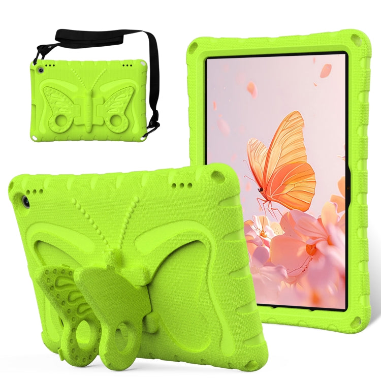 For Amazon Kindle Fire HD10 2021/2023 Butterfly Bracket EVA Shockproof Tablet Case(Grass Green) - Amazon by PMC TechLife | Online Shopping South Africa | PMC TechLife | Buy Now Pay Later Mobicred