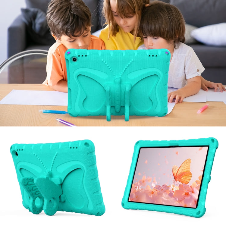 For Amazon Kindle Fire HD10 2021/2023 Butterfly Bracket EVA Shockproof Tablet Case(Mint Green) - free shipping - PMC TechLife - Order now!