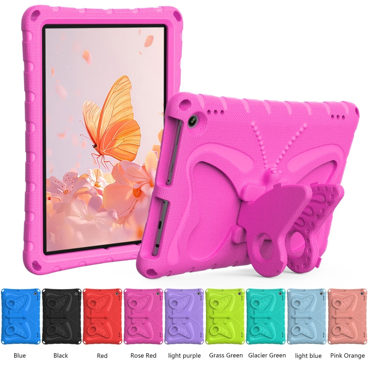 For Amazon Kindle Fire HD10 2021/2023 Butterfly Bracket EVA Shockproof Tablet Case(Rose Red) - Amazon by PMC TechLife | Online Shopping South Africa | PMC TechLife | Buy Now Pay Later Mobicred