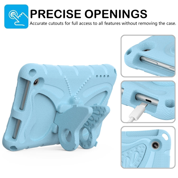 For Amazon Kindle Fire HD7 2022 Butterfly Bracket EVA Shockproof Tablet Case(Light Blue) - Amazon by PMC TechLife | Online Shopping South Africa | PMC TechLife | Buy Now Pay Later Mobicred