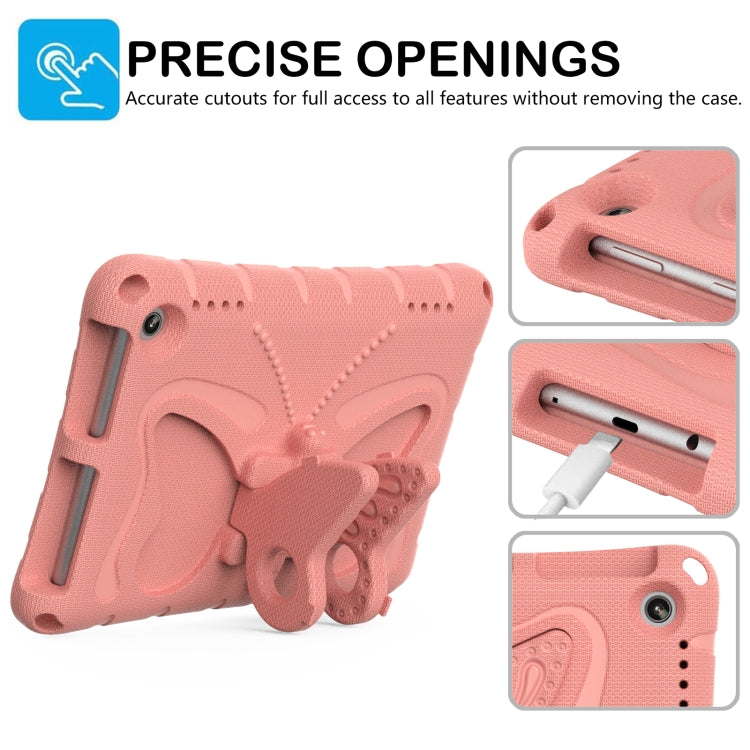 For Amazon Kindle Fire HD8 /8 Plus 2020/2022 Butterfly Bracket EVA Shockproof Tablet Case(Pink Orange) - Amazon by PMC TechLife | Online Shopping South Africa | PMC TechLife | Buy Now Pay Later Mobicred