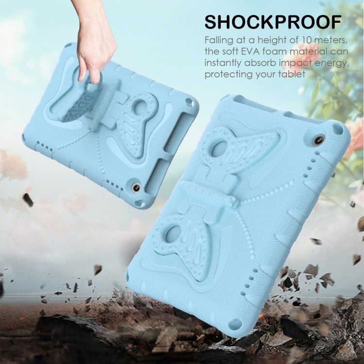 For Amazon Kindle Fire HD8 /8 Plus 2020/2022 Butterfly Bracket EVA Shockproof Tablet Case(Light Blue) - Amazon by PMC TechLife | Online Shopping South Africa | PMC TechLife | Buy Now Pay Later Mobicred