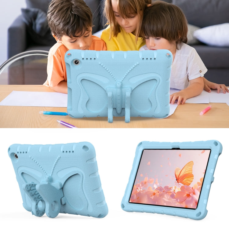 For Amazon Kindle Fire HD8 /8 Plus 2020/2022 Butterfly Bracket EVA Shockproof Tablet Case(Light Blue) - Amazon by PMC TechLife | Online Shopping South Africa | PMC TechLife | Buy Now Pay Later Mobicred