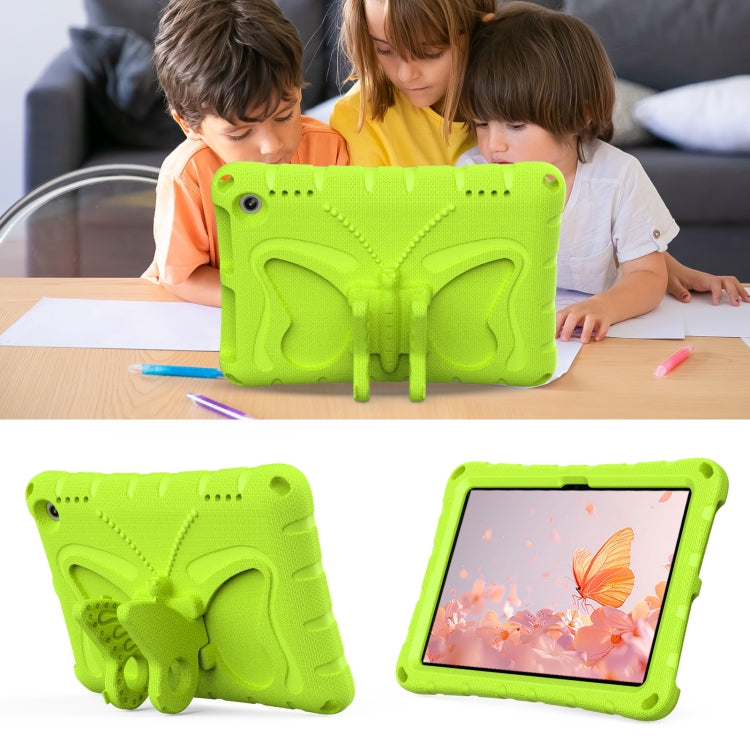 For Amazon Kindle Fire HD8 /8 Plus 2020/2022 Butterfly Bracket EVA Shockproof Tablet Case(Grass Green) - Amazon by PMC TechLife | Online Shopping South Africa | PMC TechLife | Buy Now Pay Later Mobicred