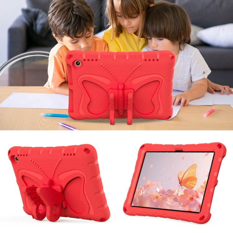 For Amazon Kindle Fire HD8 /8 Plus 2020/2022 Butterfly Bracket EVA Shockproof Tablet Case(Red) - Amazon by PMC TechLife | Online Shopping South Africa | PMC TechLife | Buy Now Pay Later Mobicred