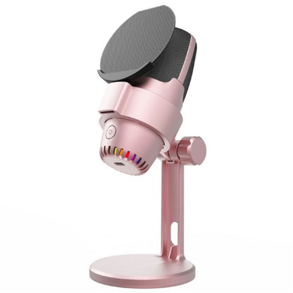 ME9 USB Microphone ENC Noise Reduction Desktop Microphone With RGB Light(Pink) - Microphone by PMC Jewellery | Online Shopping South Africa | PMC Jewellery | Buy Now Pay Later Mobicred