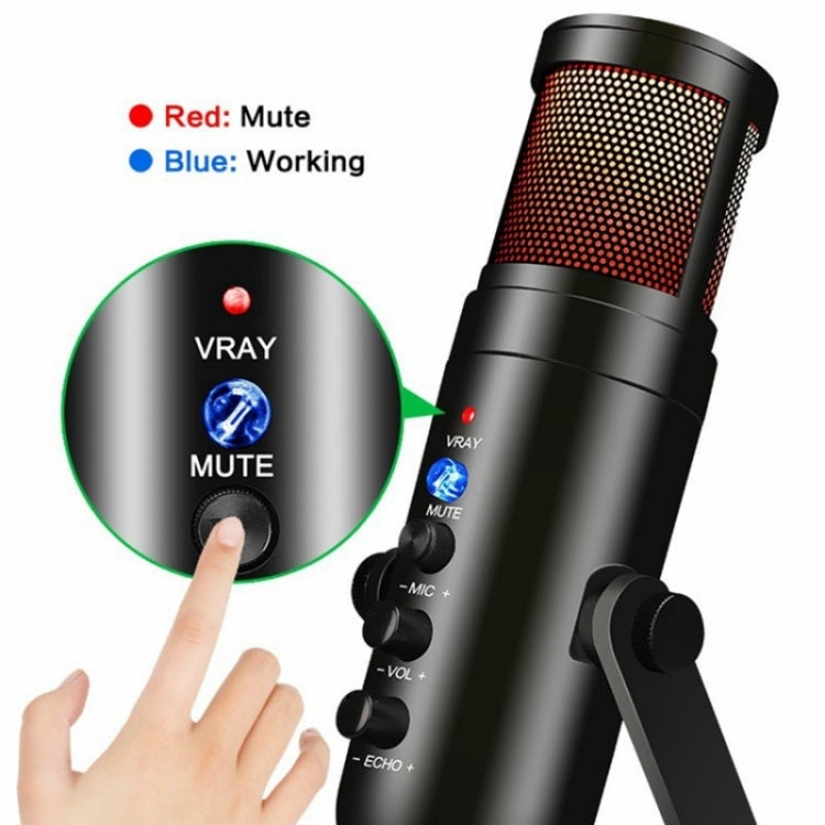 MU900 Max RGB Light E-Sports Gaming Condenser Microphone With Desktop Bracket - Microphone by PMC Jewellery | Online Shopping South Africa | PMC Jewellery | Buy Now Pay Later Mobicred