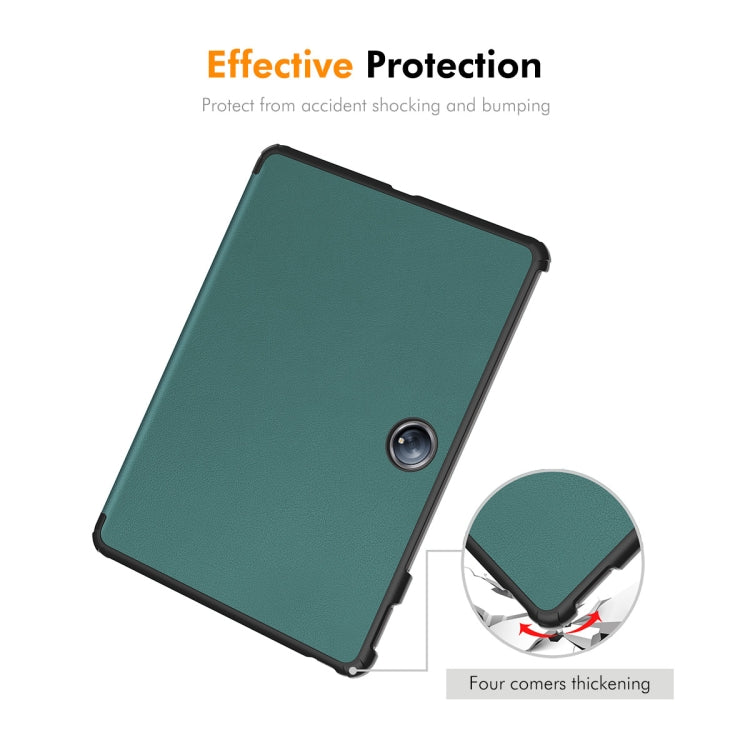 For OnePlus Pad 2 / Pad Pro 12.1 ENKAY Tri-fold Custer Texture Platic Leather Smart Tablet Case(Black) - free shipping - PMC TechLife - Order now!
