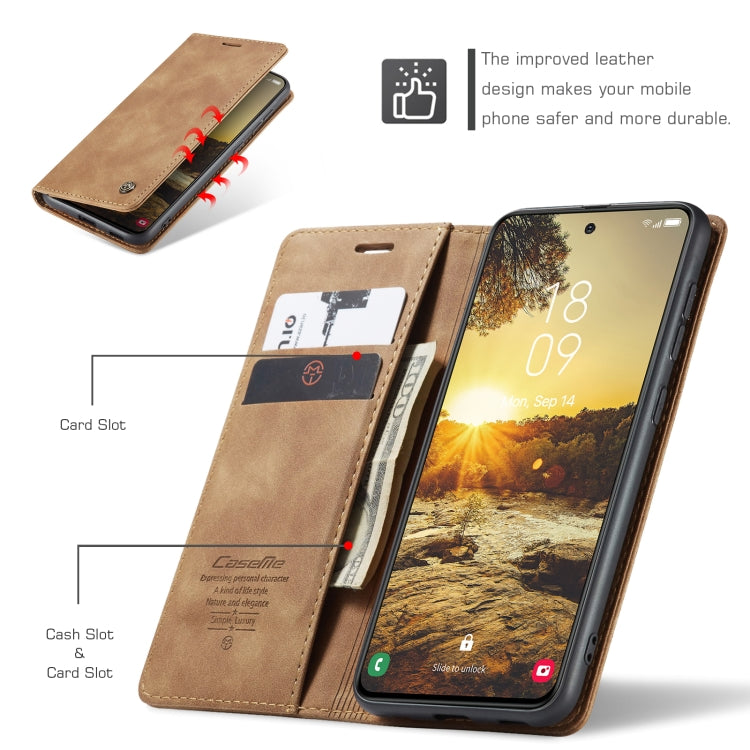 For Samsung Galaxy S24 FE 5G CaseMe 013 Multifunctional Horizontal Flip Leather Phone Case(Brown) - Galaxy S24 FE 5G Cases by CaseMe | Online Shopping South Africa | PMC Jewellery | Buy Now Pay Later Mobicred