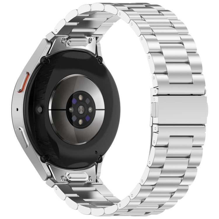 For Samsung Galaxy Watch 7 40 / 44mm Three Beads Button Quick Release Metal Watch Band(Silver) - free shipping - PMC TechLife - Order now!