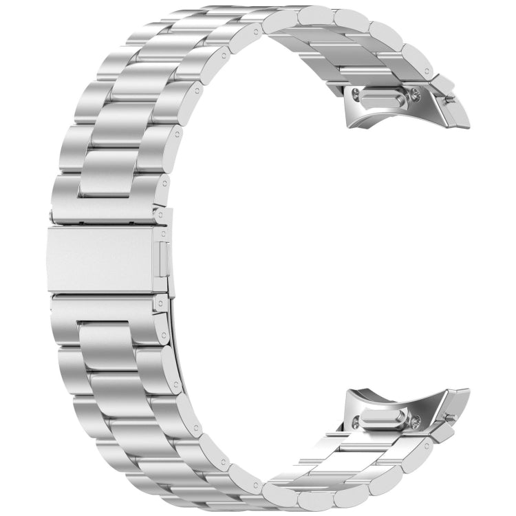 For Samsung Galaxy Watch 7 40 / 44mm Three Beads Button Quick Release Metal Watch Band(Silver) - free shipping - PMC TechLife - Order now!
