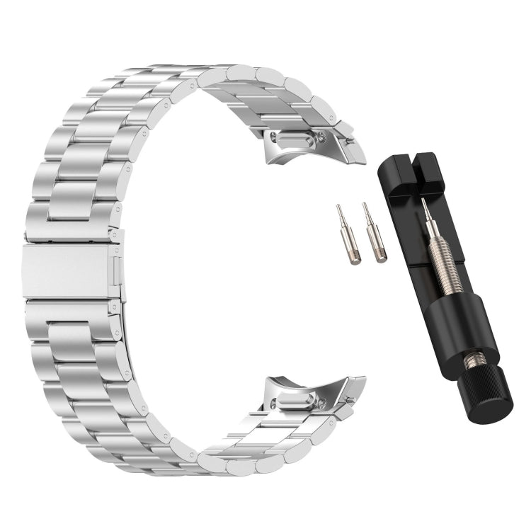For Samsung Galaxy Watch 7 40 / 44mm Three Beads Button Quick Release Metal Watch Band(Silver) - free shipping - PMC TechLife - Order now!