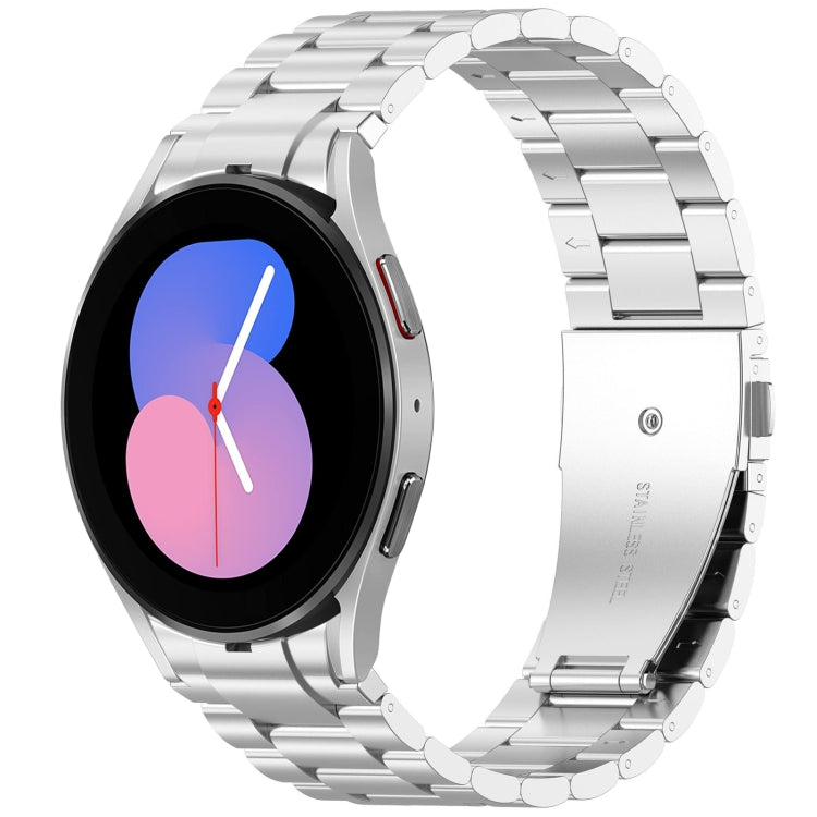 For Samsung Galaxy Watch 5 40 / 44mm Three Beads Button Quick Release Metal Watch Band(Silver) - free shipping - PMC TechLife - Order now!