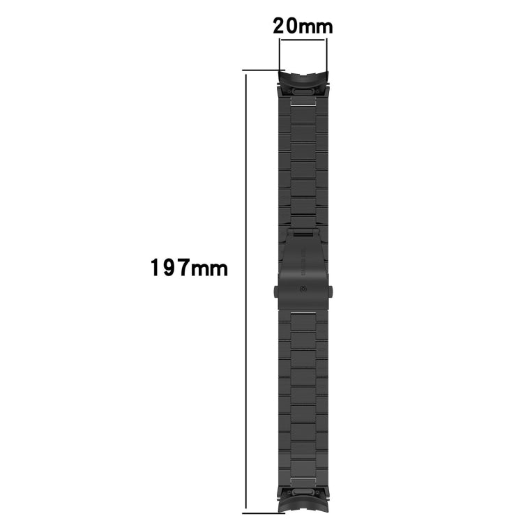 For Samsung Galaxy Watch 4 40 / 44mm Three Beads Button Quick Release Metal Watch Band(Rose Gold) - free shipping - PMC TechLife - Order now!