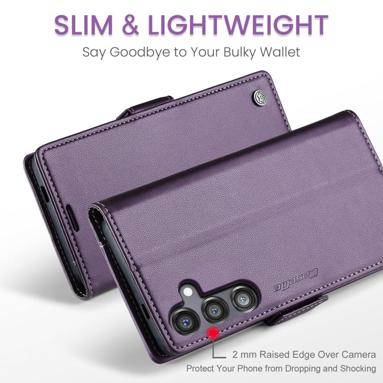 For Samsung Galaxy S24 FE 5G CaseMe 023 Butterfly Buckle Litchi Texture RFID Anti-theft Leather Phone Case(Purple) - Galaxy S24 FE 5G Cases by CaseMe | Online Shopping South Africa | PMC Jewellery | Buy Now Pay Later Mobicred