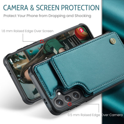 For Samsung Galaxy S24 FE 5G CaseMe C22 Card Slots Holder RFID Anti-theft Phone Case(Green) - Galaxy S24 FE 5G Cases by CaseMe | Online Shopping South Africa | PMC Jewellery | Buy Now Pay Later Mobicred