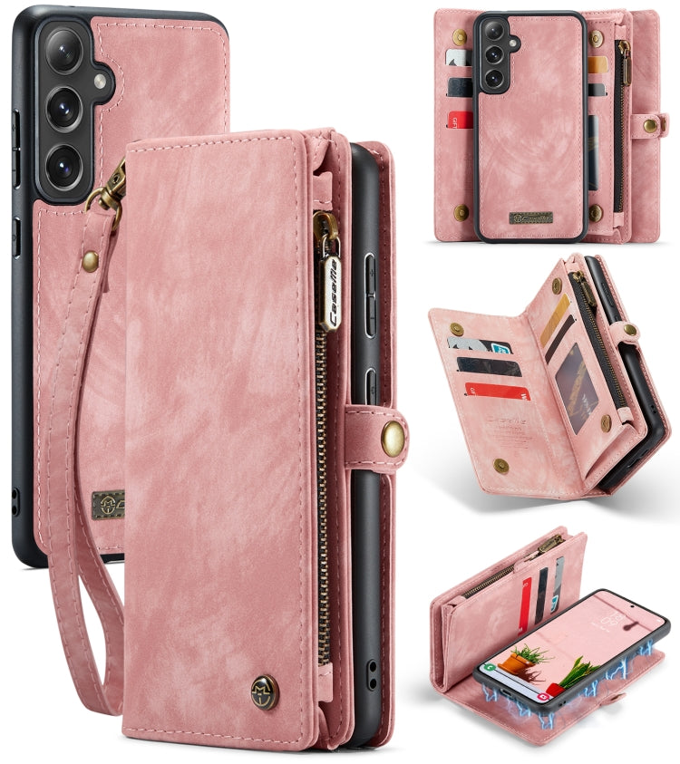 For Samsung Galaxy S24 FE 5G CaseMe 008 Detachable Multifunctional Leather Phone Case(Pink) - Galaxy S24 FE 5G Cases by CaseMe | Online Shopping South Africa | PMC Jewellery | Buy Now Pay Later Mobicred