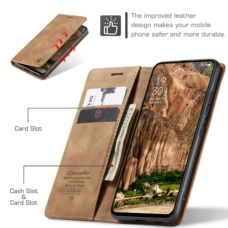 For OPPO Reno12 5G Global CaseMe 013 Multifunctional Horizontal Flip Leather Phone Case(Brown) - Reno12 Cases by CaseMe | Online Shopping South Africa | PMC Jewellery | Buy Now Pay Later Mobicred