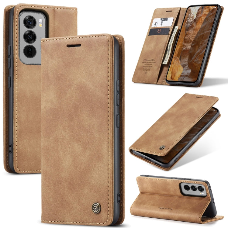 For OPPO Reno12 Pro 5G Global CaseMe 013 Multifunctional Horizontal Flip Leather Phone Case(Brown) - Reno12 Pro Cases by CaseMe | Online Shopping South Africa | PMC Jewellery | Buy Now Pay Later Mobicred