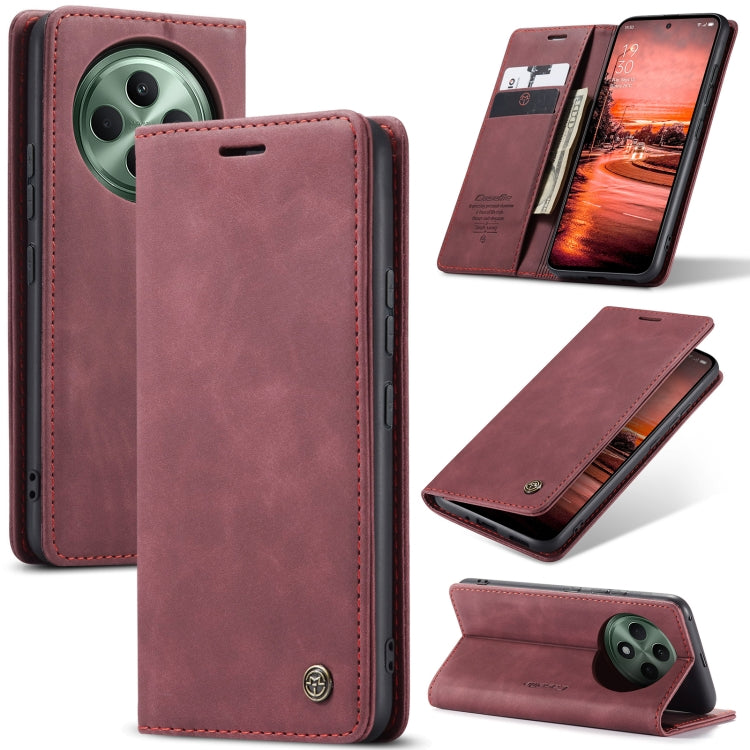 For OPPO Reno12 F /12 FS 5G CaseMe 013 Multifunctional Horizontal Flip Leather Phone Case(Red) - Reno12 F Cases by CaseMe | Online Shopping South Africa | PMC Jewellery | Buy Now Pay Later Mobicred