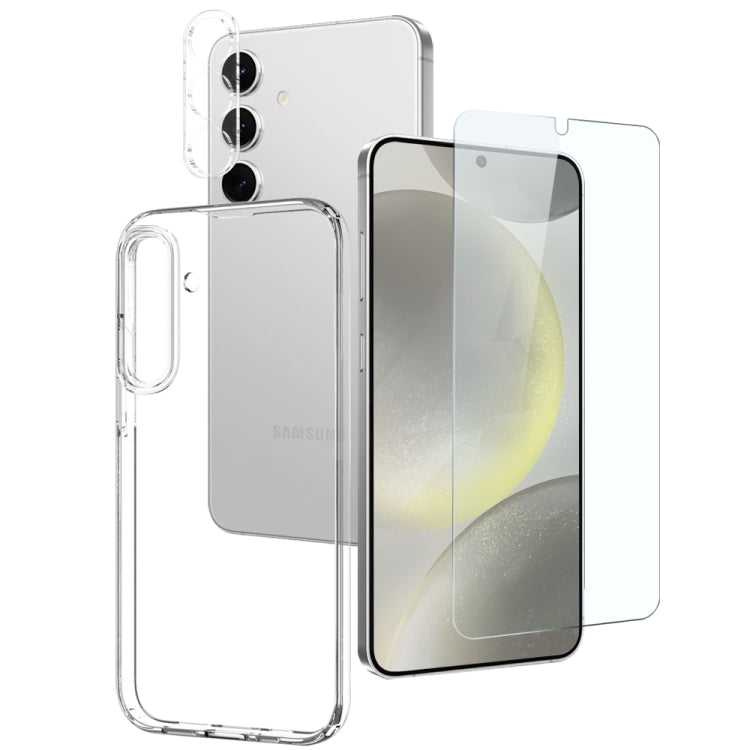 For Samsung Galaxy S24+ 5G NORTHJO TPU Case with Screen and Lens Film, Support Fingerprint Unlock(Transparent) - Galaxy S24+ 5G Cases by NORTHJO | Online Shopping South Africa | PMC Jewellery | Buy Now Pay Later Mobicred