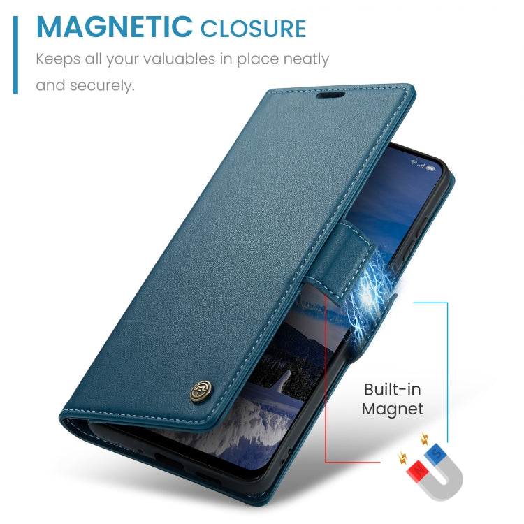 For OPPO Reno12 5G Global CaseMe 023 Butterfly Buckle Litchi Texture RFID Anti-theft Leather Phone Case(Blue) - Reno12 Cases by CaseMe | Online Shopping South Africa | PMC Jewellery | Buy Now Pay Later Mobicred