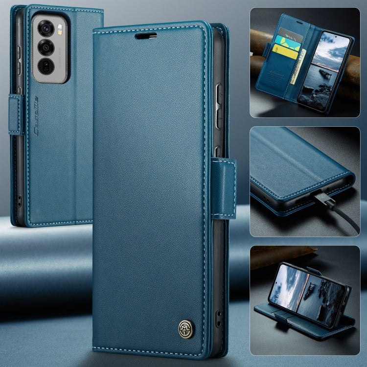 For OPPO Reno12 Pro 5G Global CaseMe 023 Butterfly Buckle Litchi Texture RFID Anti-theft Leather Phone Case(Blue) - Reno12 Pro Cases by CaseMe | Online Shopping South Africa | PMC Jewellery | Buy Now Pay Later Mobicred