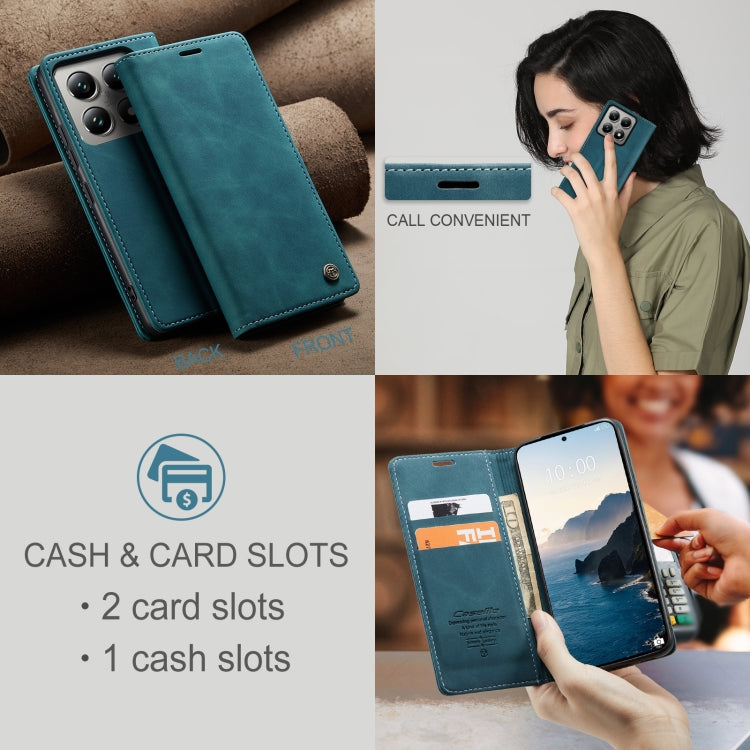 For Xiaomi 14T Pro CaseMe 013 Multifunctional Horizontal Flip Leather Phone Case(Blue) - 14T Pro Cases by CaseMe | Online Shopping South Africa | PMC Jewellery | Buy Now Pay Later Mobicred