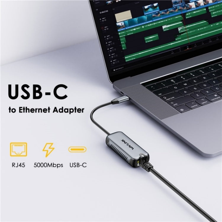 WAVLINK NWU340G 5Gbps Wired Network Converter USB-C to RJ45 Gigabit Ethernet Adapter - free shipping - PMC TechLife - Order now!