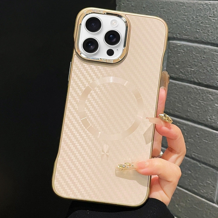For iPhone 16 Pro AG Carbon Fiber Frameless MagSafe Phone Case(Pink) - iPhone 16 Pro Cases by PMc TechLife | Online Shopping South Africa | PMc TechLife | Buy Now Pay Later Mobicred
