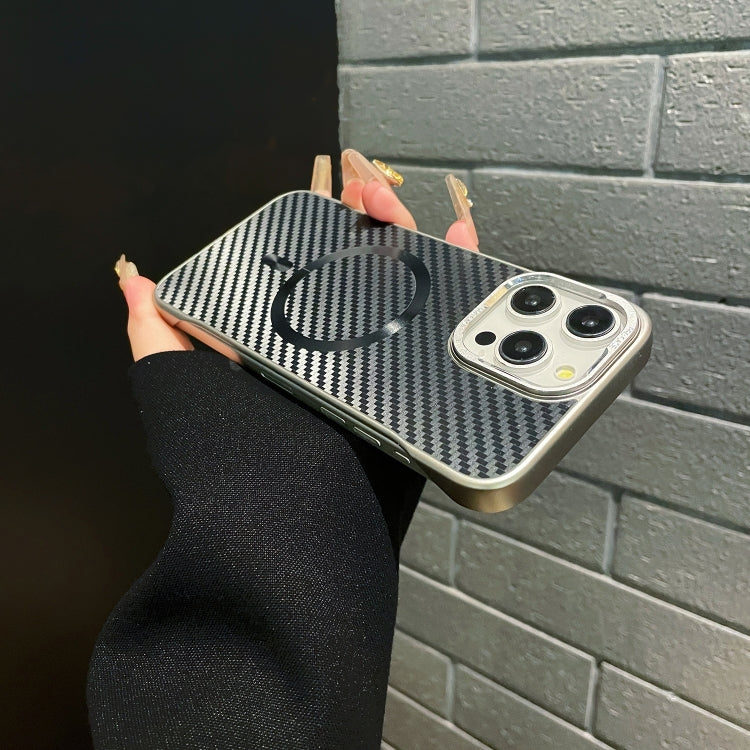 For iPhone 16 AG Carbon Fiber Frameless MagSafe Phone Case(Blue) - free shipping - PMc TechLife - Order now!