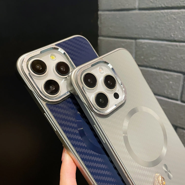 For iPhone 16 AG Carbon Fiber Frameless MagSafe Phone Case(Blue) - free shipping - PMc TechLife - Order now!