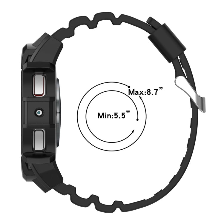 For Samsung Galaxy Watch 7 40mm Armor Silicone Watch Band with Watch Case Set(Light Gray) - Watch Bands by PMC Jewellery | Online Shopping South Africa | PMC Jewellery | Buy Now Pay Later Mobicred