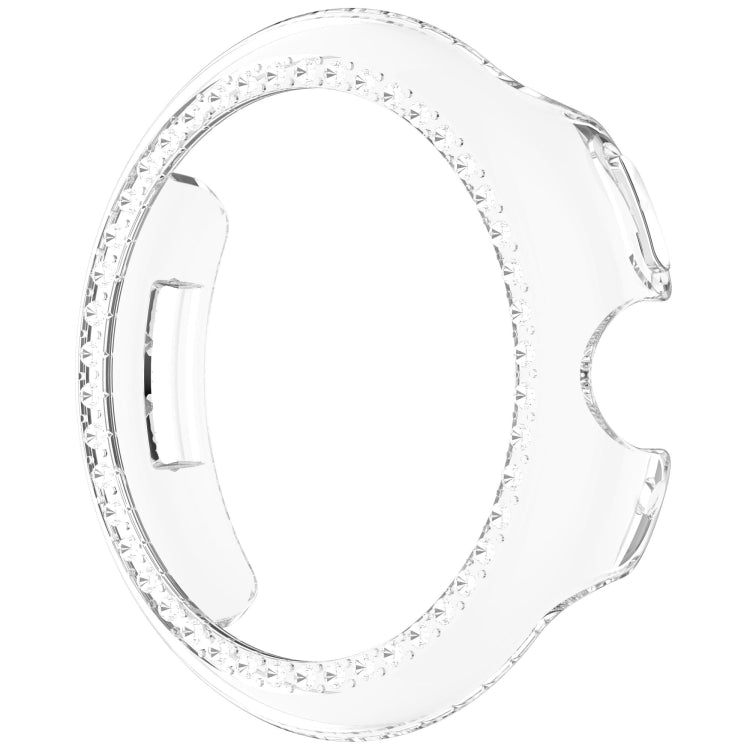 For Google Pixel Watch Diamond Electroplated PC Half Coverage Watch Protective Case(Transparent Color) - Watch Cases by PMC TechLife | Online Shopping South Africa | PMC TechLife | Buy Now Pay Later Mobicred