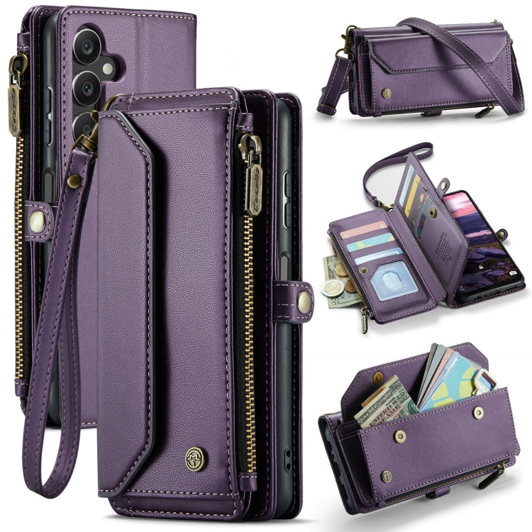 For Samsung Galaxy A16 5G CaseMe C36 Card Slots Zipper Wallet RFID Anti-theft Leather Phone Case(Purple) - Galaxy Phone Cases by CaseMe | Online Shopping South Africa | PMC Jewellery | Buy Now Pay Later Mobicred