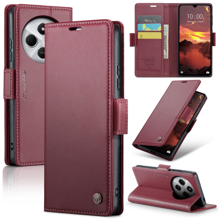 For Redmi 14C CaseMe 023 Butterfly Buckle Litchi Texture RFID Anti-theft Leather Phone Case(Red) - 14C Cases by CaseMe | Online Shopping South Africa | PMC Jewellery | Buy Now Pay Later Mobicred