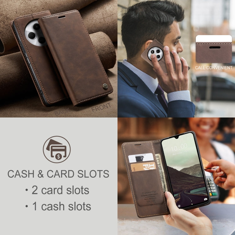 For Redmi 14C CaseMe 013 Multifunctional Horizontal Flip Leather Phone Case(Coffee) - 14C Cases by CaseMe | Online Shopping South Africa | PMC Jewellery | Buy Now Pay Later Mobicred