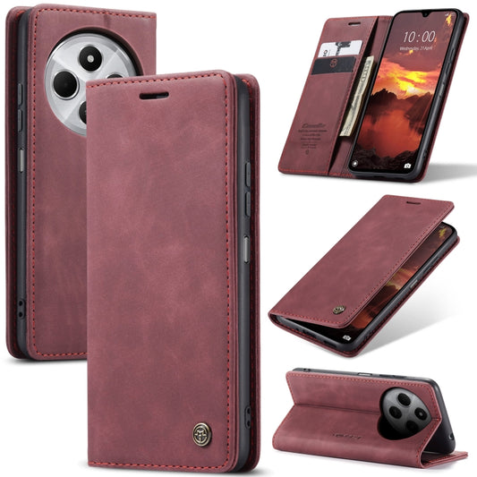 For Redmi 14C CaseMe 013 Multifunctional Horizontal Flip Leather Phone Case(Red) - 14C Cases by CaseMe | Online Shopping South Africa | PMC Jewellery | Buy Now Pay Later Mobicred