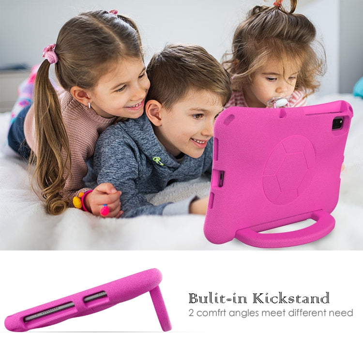 For Honor Pad V7 10.4 2024 Handle Football Shaped EVA Shockproof Tablet Case(Rose Red) - Honor by PMC TechLife | Online Shopping South Africa | PMC TechLife | Buy Now Pay Later Mobicred