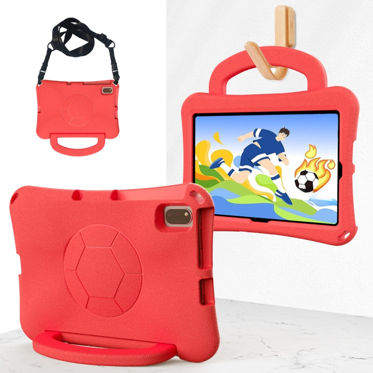 For Huawei MatePad SE 10.4 2022 / 2023 Handle Football Shaped EVA Shockproof Tablet Case(Red) - Huawei by PMC TechLife | Online Shopping South Africa | PMC TechLife | Buy Now Pay Later Mobicred