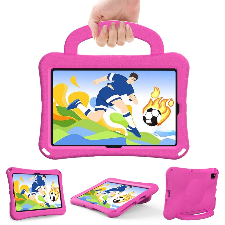 For Huawei MatePad 10.4 2020 / 2022 Handle Football Shaped EVA Shockproof Tablet Case(Rose Red) - free shipping - PMC TechLife - Order now!