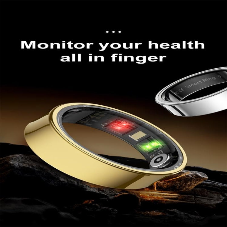 R09 SIZE 9 Smart Ring, Support Heart Rate / Blood Oxygen / Sleep Monitoring / Multiple Sports Modes(Gold) - free shipping - PMC TechLife - Order now!