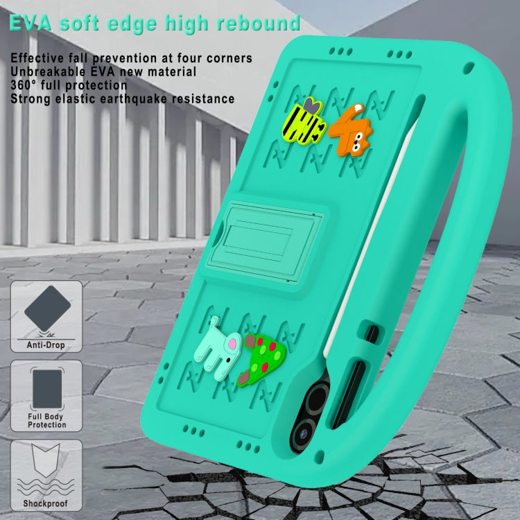 For Honor Pad X8 Pro 11.5 Cartoon Sparrow EVA Shockproof Tablet Case(Glacier Green) - Honor by PMC TechLife | Online Shopping South Africa | PMC TechLife | Buy Now Pay Later Mobicred