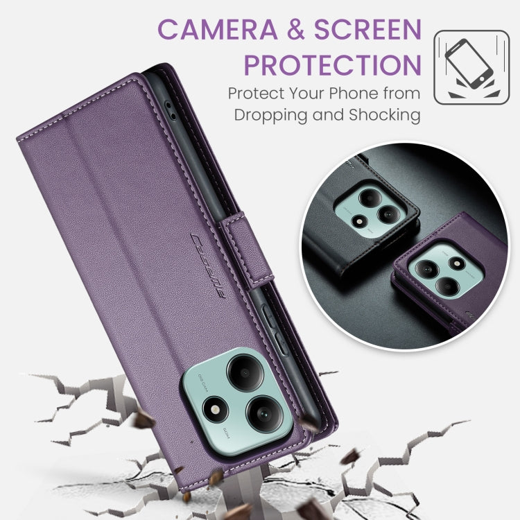 For Redmi Note 14 5G CaseMe 023 Butterfly Buckle Litchi Texture RFID Anti-theft Leather Phone Case(Purple) - Note 14 Cases by CaseMe | Online Shopping South Africa | PMC Jewellery | Buy Now Pay Later Mobicred