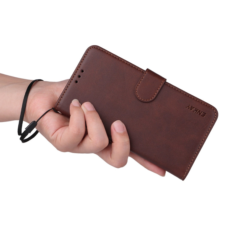 For iPhone 16e ENKAY Card Wallet Calf Texture Leather Phone Case with Screen Film(Black) - iPhone 16e Cases by ENKAY | Online Shopping South Africa | PMC TechLife | Buy Now Pay Later Mobicred