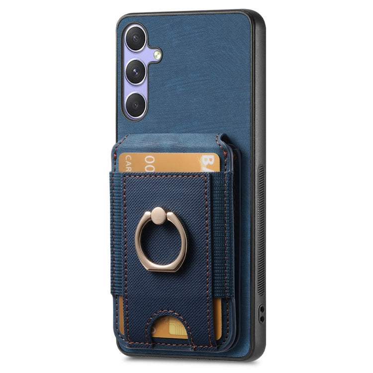 For Samsung Galaxy S25 Ultra 5G Retro Splitable Magnetic Stand Card Bag Leather Phone Case(Blue) - Galaxy S25 Ultra 5G Cases by PMC Jewellery | Online Shopping South Africa | PMC Jewellery | Buy Now Pay Later Mobicred