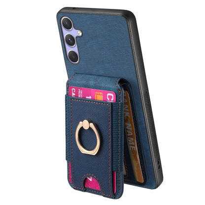 For Samsung Galaxy S25 Ultra 5G Retro Splitable Magnetic Stand Card Bag Leather Phone Case(Blue) - Galaxy S25 Ultra 5G Cases by PMC Jewellery | Online Shopping South Africa | PMC Jewellery | Buy Now Pay Later Mobicred