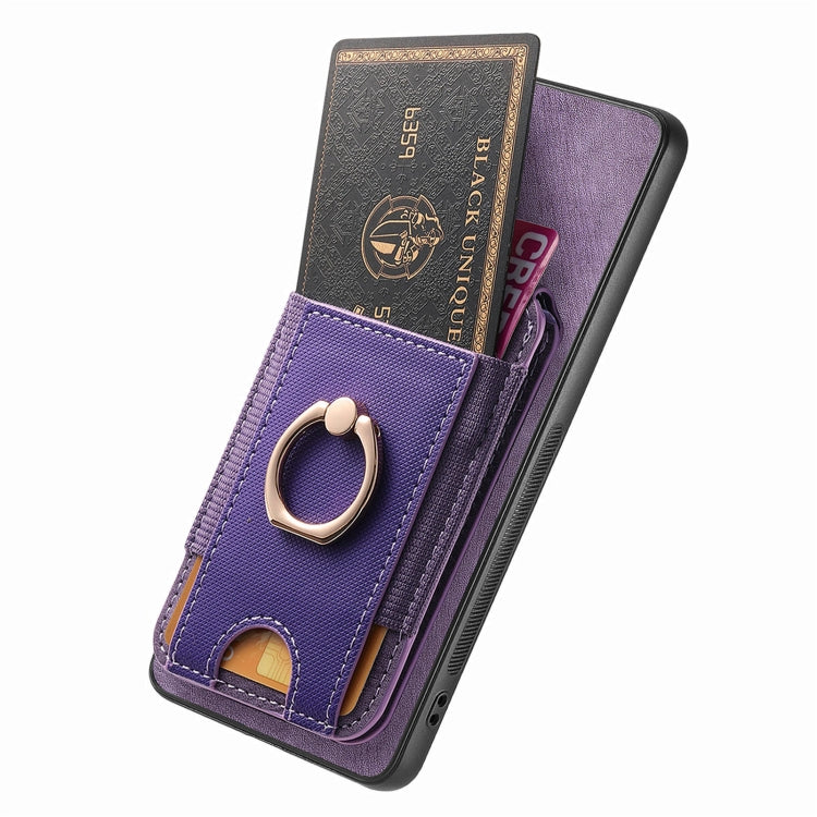 For Samsung Galaxy S25 Ultra 5G Retro Splitable Magnetic Stand Card Bag Leather Phone Case(Purple) - Galaxy S25 Ultra 5G Cases by PMC Jewellery | Online Shopping South Africa | PMC Jewellery | Buy Now Pay Later Mobicred